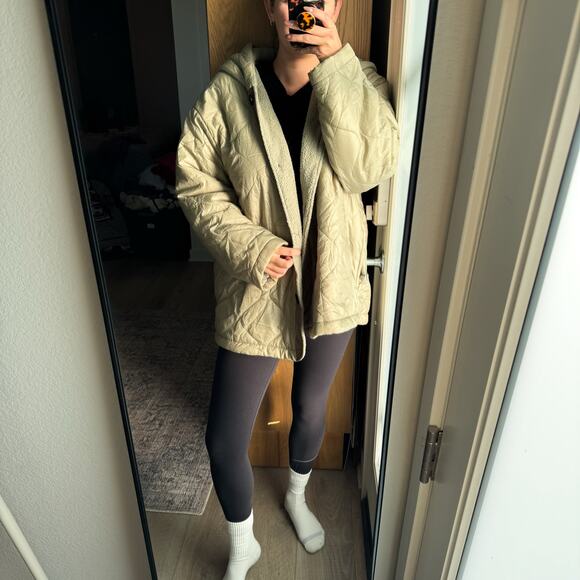 ASOS Olive Green Quilted Puffer Jacket - Picture 3 of 11